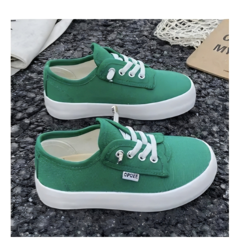 KIDS/BOYS/GIRLS NO TIE GREEN SHOES TENNIS SIZE 12.5